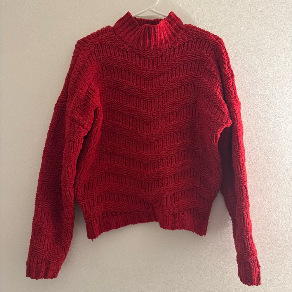 JustFab Vibrant Red Turtleneck Sweater
